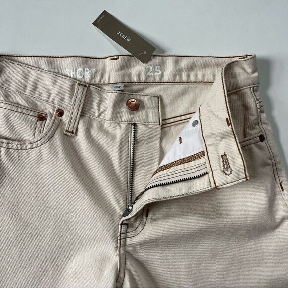 J. Crew NWT Mid-length Denim Short in Ecru 25 - Picture 8 of 12